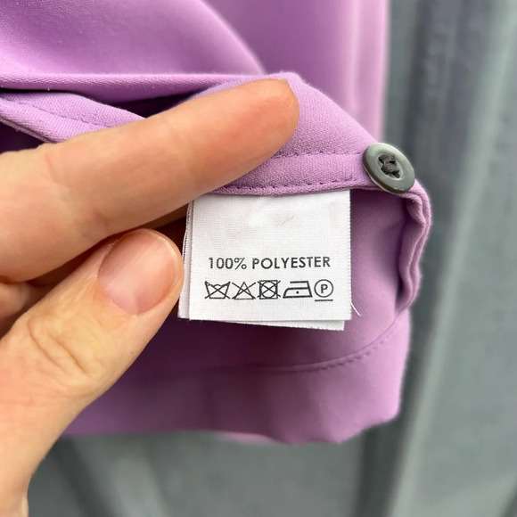 Dries Van Noten Purple Concealed Button Down Shirt, Size 36 - Picture 11 of 13
